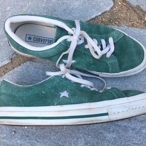 Converse Shoes - Green Converse One Stars, size 8 Converse Shoes - Green Converse One Stars, size 8